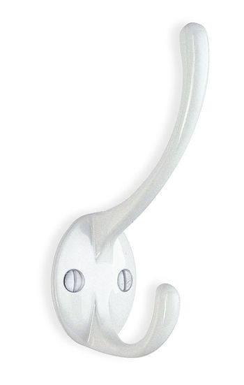 Beslagsboden Classic 4-3/8 Inch Double Stacked Hook In White