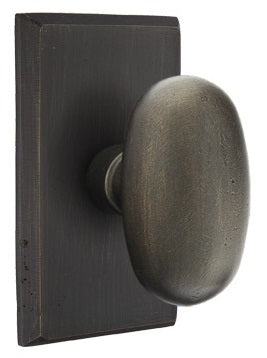Emtek Bronze Egg Sandcast knob - Style #3 Rosette