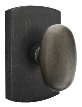 Emtek Bronze Egg Sandcast knob - Style #4 Rosette