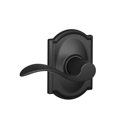 Accent Lever with Camelot Rosette - Matte Black