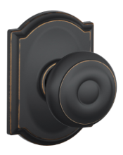 Georgian Knob with Camelot Rosette - Aged Bronze