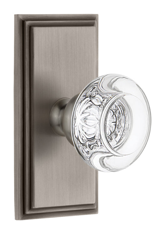 Grandeur Carre Plate with Bordeaux Knob