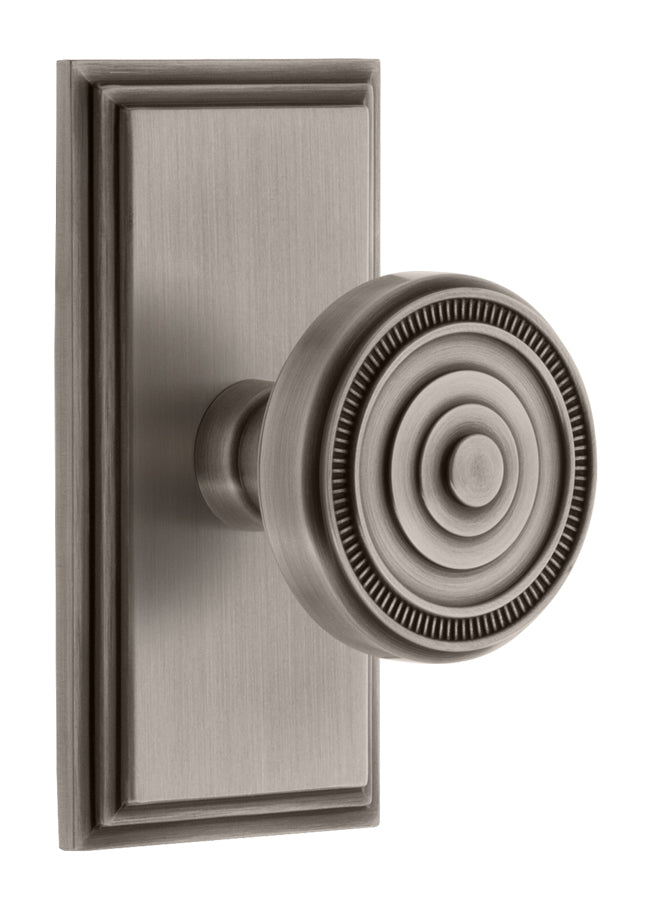 Grandeur Carre Plate with Soleil Knob