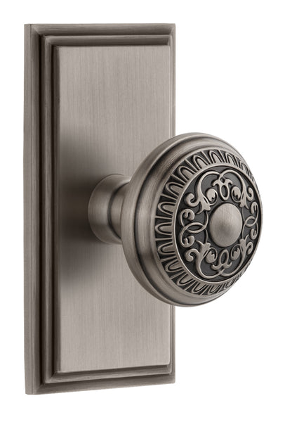 Grandeur Carre Plate with Windsor Knob