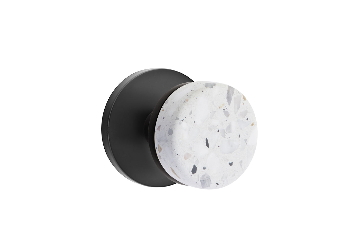 Emtek Light Terrazzo Interior Mortise Knob with Disk Rosette