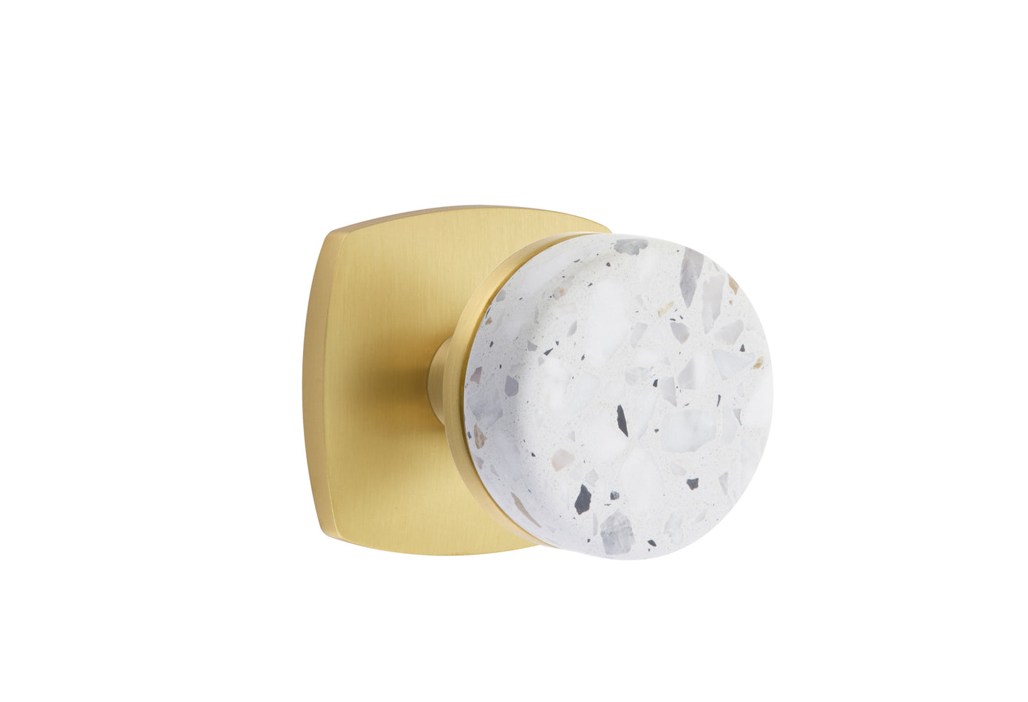 Emtek Light Terrazzo Interior Mortise Knob with Urban Rosette