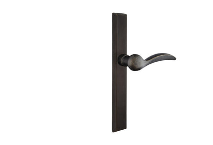 Emtek Configuration 2 1 1/2" x 11" Rectangular Sandcast Multipoint Lock Trim Durango Lever