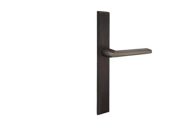 Emtek Configuration 2 1 1/2" x 11" Rectangular Sandcast Multipoint Lock Trim Lariat Lever