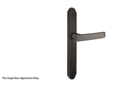 Emtek Configuration 2 1 1/2" x 11" Arched Sandcast Multipoint Lock Trim Yuma Lever
