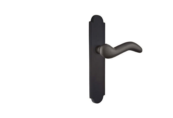 Emtek Configuration 3 - 2"X10" Arched Sandcast Multipoint Lock Trim Flat Black