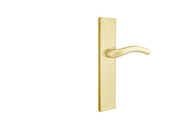 Emtek Configuration 3 Modern 3x10 Inch Multi Point Lock Trim Satin Brass