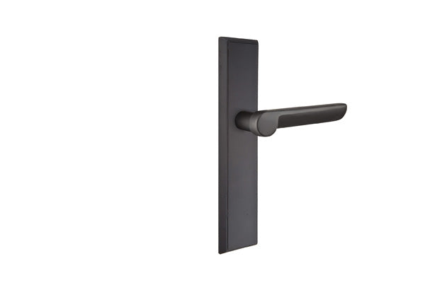 Emtek Configuration 6 Sandcast Rectangular 2x10 Multi Point Lock Trim Aurora Lever