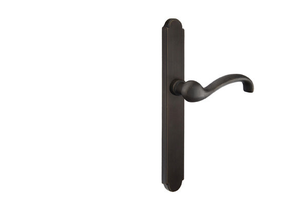 Emtek Configuration 6 1 1/2" x 11" Arched Sandcast Multipoint Lock Trim Teton Lever