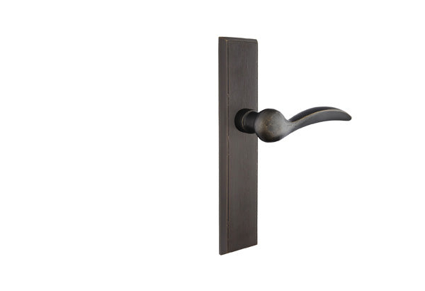 Emtek Configuration 7 Sandcast Rectangular 2x10 Multi Point Lock Trim Durango Lever