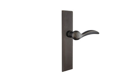 Emtek Configuration 7 Sandcast Rectangular 2x10 Multi Point Lock Trim Durango Lever