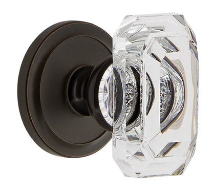 Grandeur Circulaire Rosette with Baguette Clear Knob