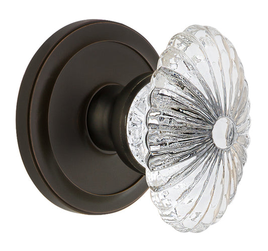 Grandeur Circulaire Rosette with Burgundy Knob