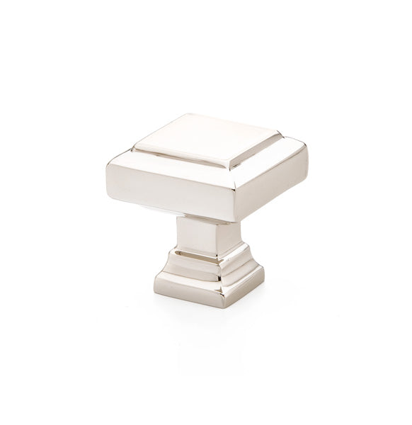 Emtek Geometric Square 1 5/8 Inch Cabinet Knob Polished Nickel