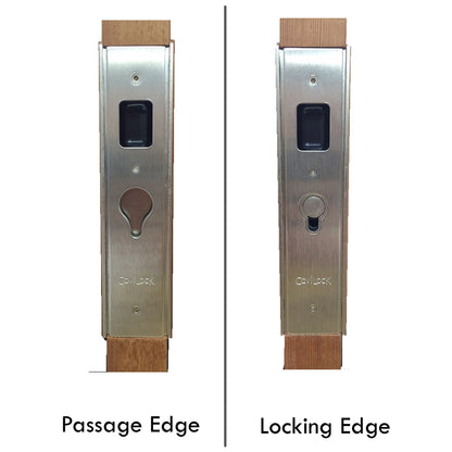CL400D Privacy Bi-Parting Pocket Door Lock - Edge View