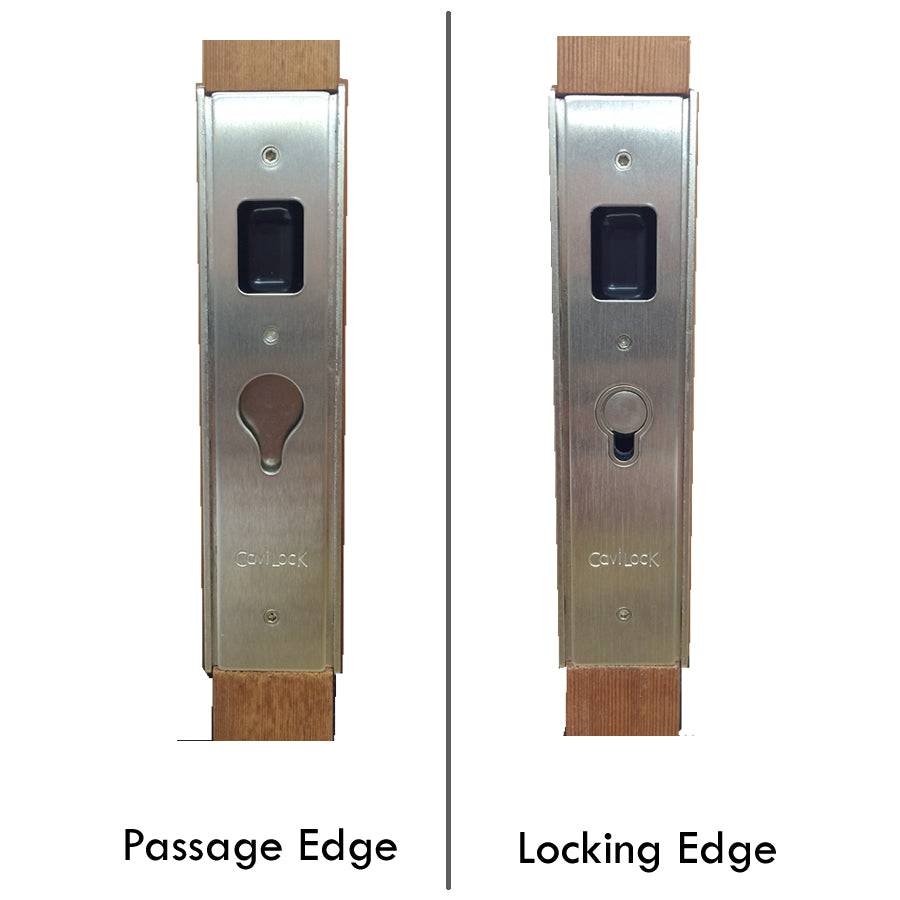 CL400D Privacy Bi-Parting Pocket Door Lock - Edge View