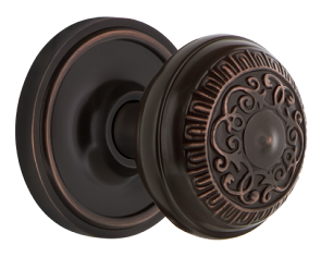 Nostalgic Warehouse Egg and Dart Knob with Classic Rosette - Timeless Bronze