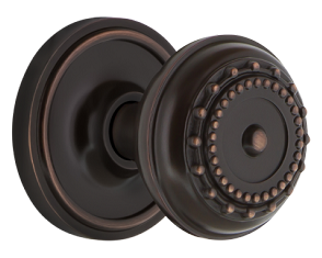 Nostalgic Warehouse Meadows Knob with Classic Rosette - Timeless Bronze
