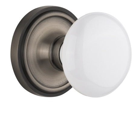 Nostalgic Warehouse Porcelain Knob with Classic Rosette