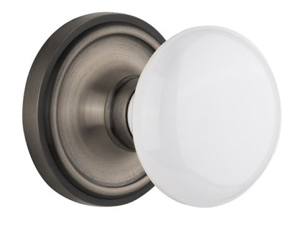 Nostalgic Warehouse Porcelain Knob with Classic Rosette