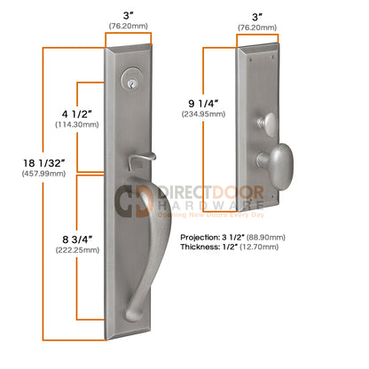 Baldwin Cody Emergency Egress Full Escutcheon Handleset 6403