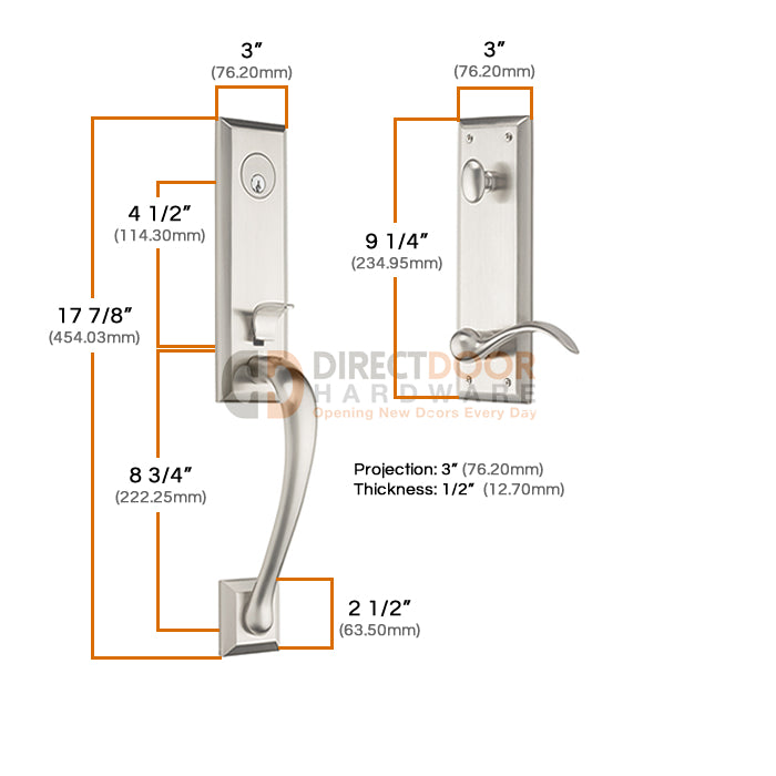 Baldwin Cody Emergency Egress Handleset 85352