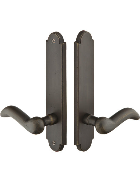 Emtek Configuration 3 - 2"X10" Arched Sandcast Multipoint Lock Trim