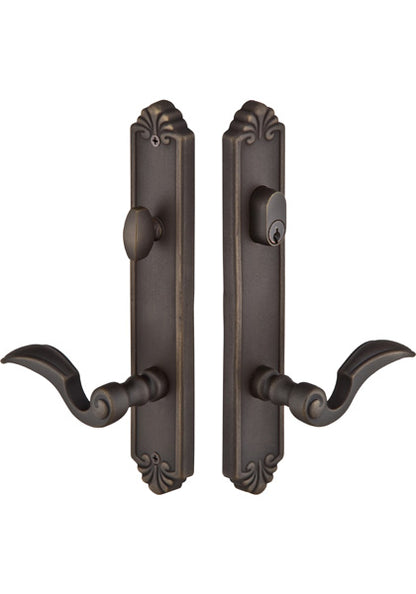 Emtek Configuration 4 2"X10" Tuscany Multipoint Lock Trim - Keyed Function