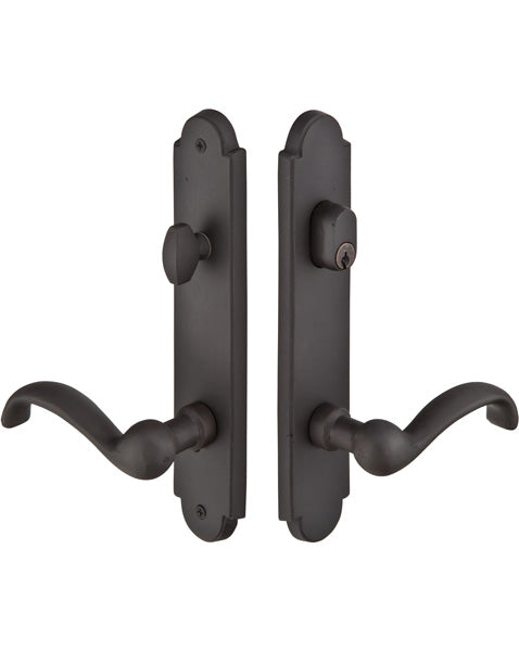 Emtek Configuration 4 - 2"X10" Arched Sandcast Multipoint Lock Trim