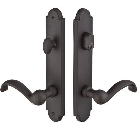 Emtek Configuration 2 - 2"X10" Arched Sandcast Multipoint Lock Trim
