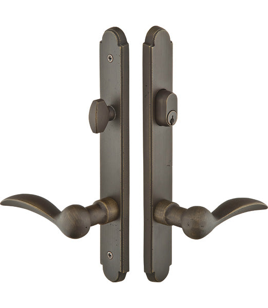Emtek Configuration 2 1 1/2" x 11" Arched Sandcast Multipoint Lock Trim