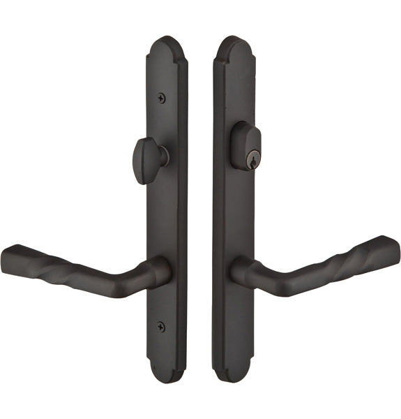 Emtek Configuration 4 1 1/2" x 11" Arched Sandcast Multipoint Lock Trim