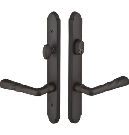 Emtek Configuration 4 1 1/2" x 11" Arched Sandcast Multipoint Lock Trim