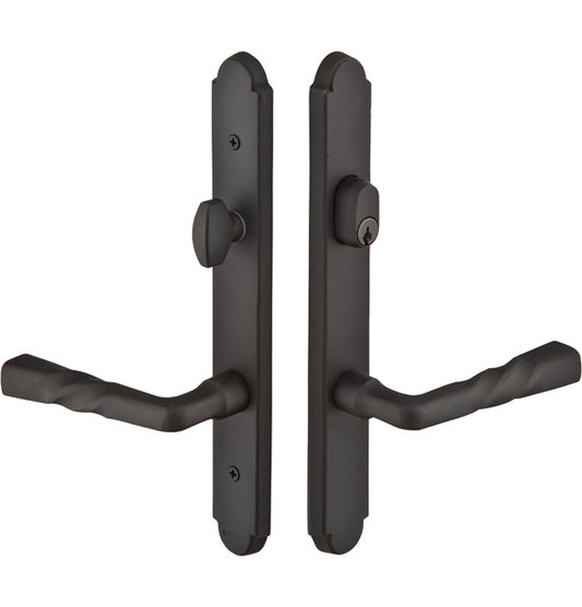 Emtek Configuration 4 1 1/2" x 11" Arched Sandcast Multipoint Lock Trim