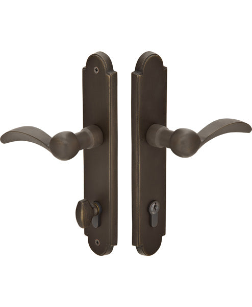 Emtek Configuration 5 - 2"X10" Arched Sandcast Multipoint Lock Trim