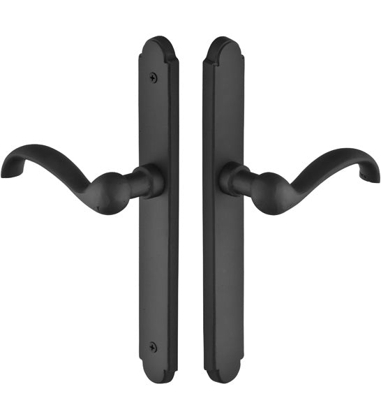 Emtek Configuration 5 1 1/2" x 11" Arched Sandcast Multipoint Lock Trim (FLAT BLACK)