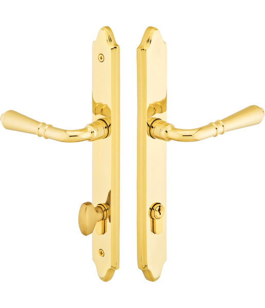 Emtek Configuration 5 - 1 1/2x11 Brass Concord Multipoint Lock Trim - Keyed Function