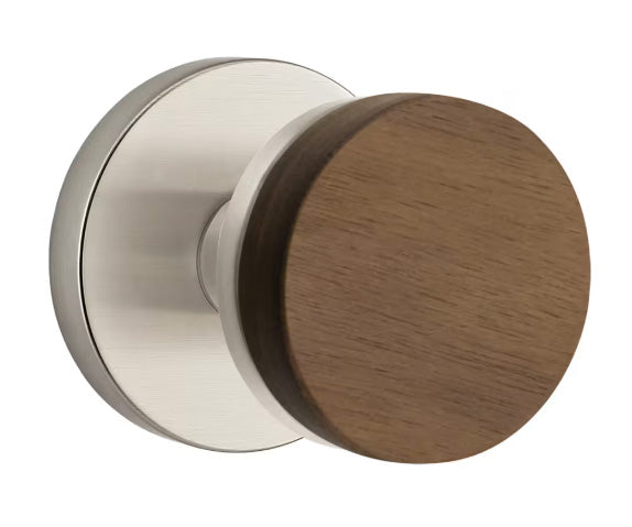 Emtek Conical Walnut Knob with Disk Rosette