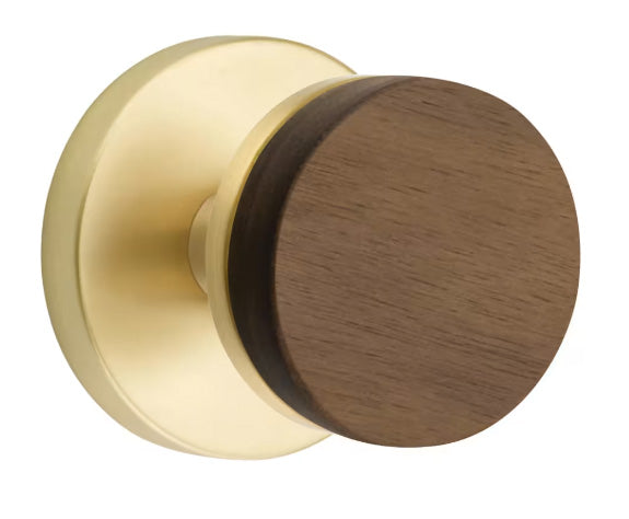 Emtek Conical Walnut Knob with Disk Rosette