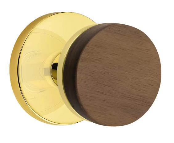 Emtek Conical Walnut Knob with Disk Rosette