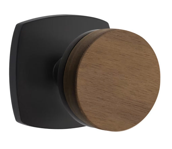 Emtek Conical Walnut Knob with Urban Modern Rosette