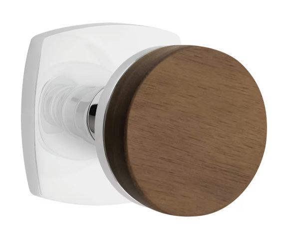 Emtek Conical Walnut Knob with Urban Modern Rosette