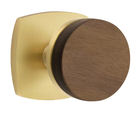 Emtek Conical Walnut Knob with Urban Modern Rosette