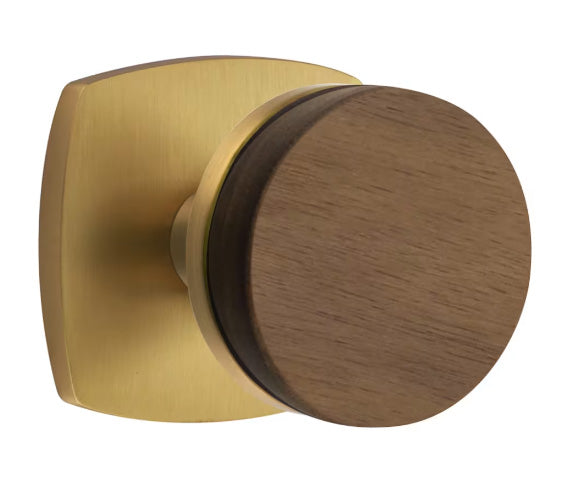 Emtek Conical Walnut Knob with Urban Modern Rosette