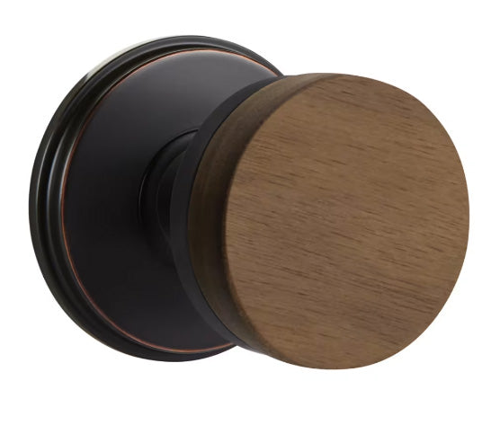Emtek Conical Walnut Knob with Watford Rosette