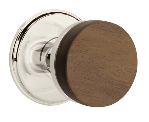 Emtek Conical Walnut Knob with Watford Rosette
